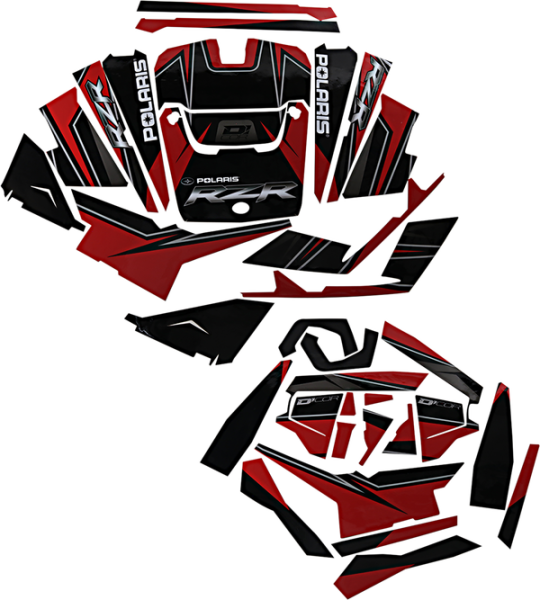 Complete Utv Graphics Kit Black, Red, 1, nordicamoto.ro