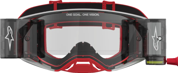 Ochelari Alpinestars Supertech Firma Roll-Off Rosu/Argintiu/Lentila Clara, 7, nordicamoto.ro