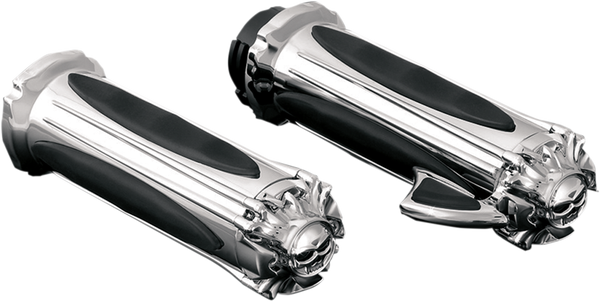 Zombie Handlebar Grip End Cap Silver, 2, nordicamoto.ro
