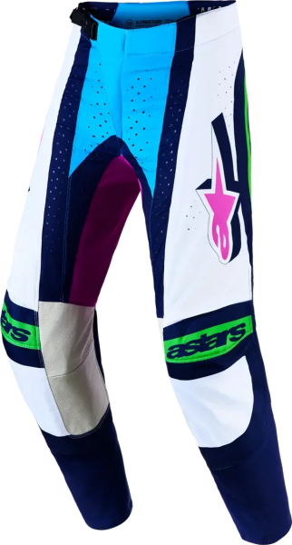 Pantaloni Alpinestars Techstar Maven Alb/Albastru/Verde 28, 1, nordicamoto.ro