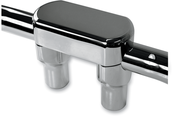Solid Handlebar Riser & Top Clamp Kit Silver, 2, nordicamoto.ro
