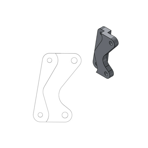 Supermoto Street Rotor Adapter Bracket Black 