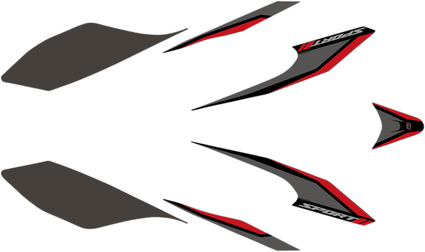 Scooter Decals Black, Gray, Red, 1, nordicamoto.ro