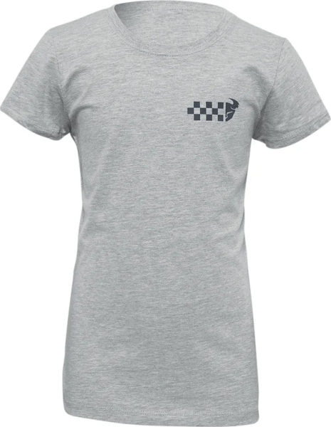 Girl's Checkers T-shirt Gray M, 1, nordicamoto.ro