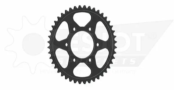 Pinion standard spate 525 negru, 1, nordicamoto.ro