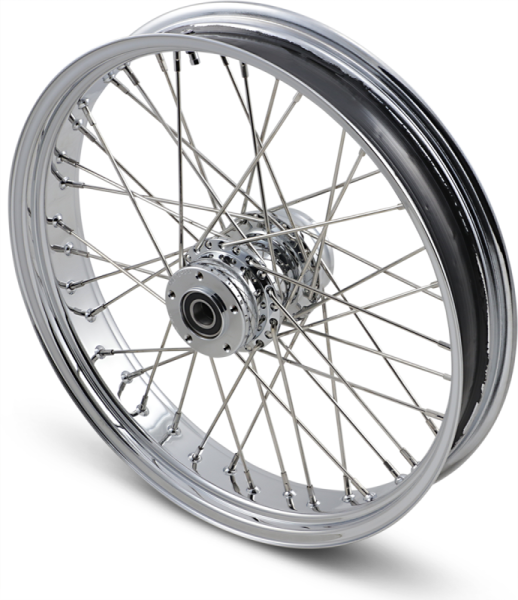Front Wheel 21x3.5 Dual-disc 40-spoke Chrome Silver, 1, nordicamoto.ro