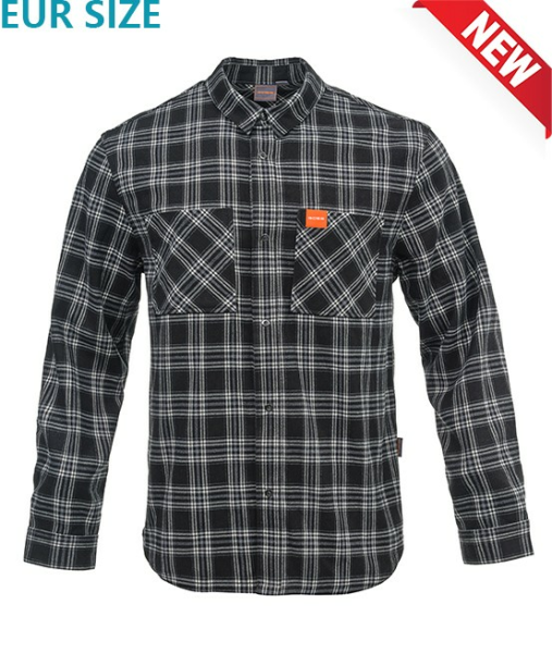 CĂMAȘĂ CASUAL ÎN CAROURI CFMOTO – NEGRU / ALB, 3, nordicamoto.ro