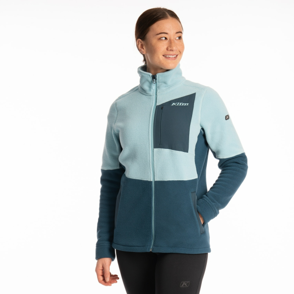 Geaca Dama Klim Darby Canyon Fleece Reflecting Pond - Milky Blue-16