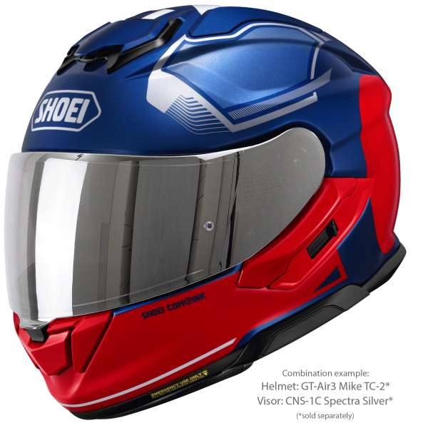 Casca integrala SHOEI GT-AIR3 MIKE TC-2 Albastru/Rosu XXL-3