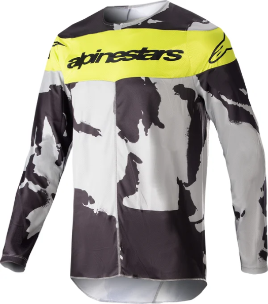Tricou Copii Alpinestars Racer Tactical Camo Grey/Yellow-2