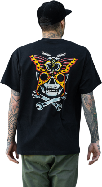 Skull Moth T-shirt Black S, 2, nordicamoto.ro
