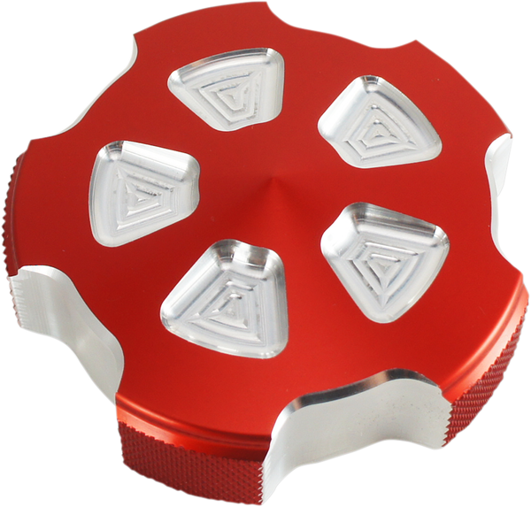 Gas Cap Red, Silver, 1, nordicamoto.ro