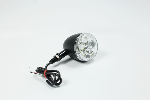 E-marked Front Indicator Light With Position Light Black Satin, 1, nordicamoto.ro