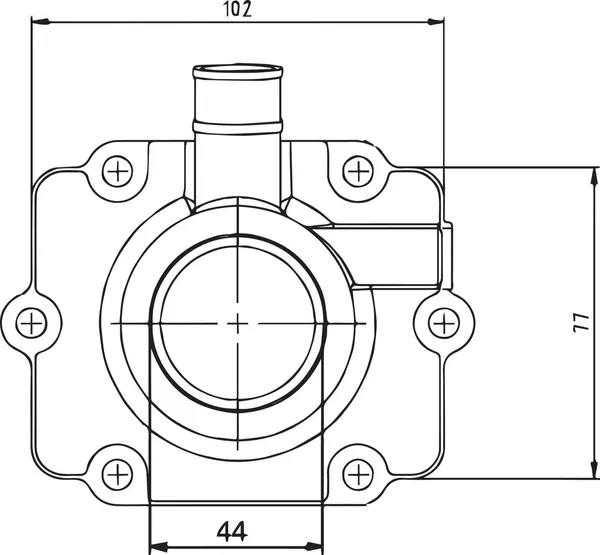 Carburetor Mounting Flange Black-1