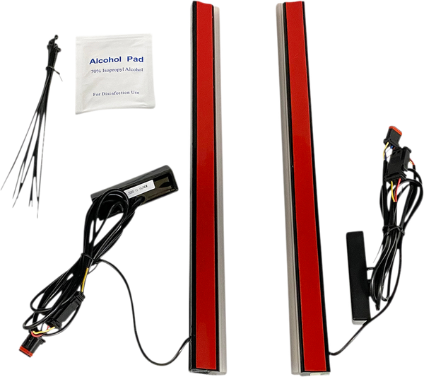 Dual Color Plasma Rods Amber, Red, 2, nordicamoto.ro