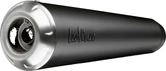Tobă de eșapament LeoVince Classic Racer Black Edition Slip-On pentru Royal Enfield Meteor 350 (2021-2025), 1, nordicamoto.ro