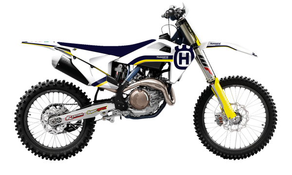 Graphic Kit Retro With Seat Cover Yellow, White, Blue, 2, nordicamoto.ro