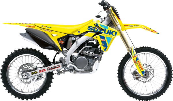 Blackbird Racing Replica Team Suzuki Ksrt 2022 Graphics Kit With Seat Cover Yellow, Blue, 2, nordicamoto.ro