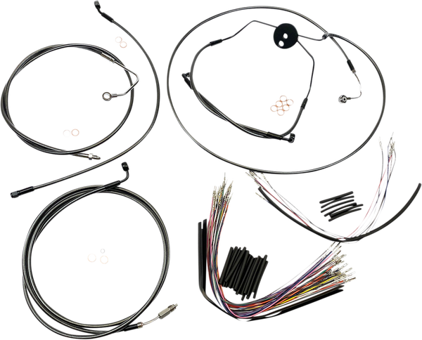 Black Pearl Designer Handlebar Installation Kit Black, 2, nordicamoto.ro
