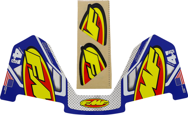 Fmf Exhaust Replacement Decal Blue, Yellow 