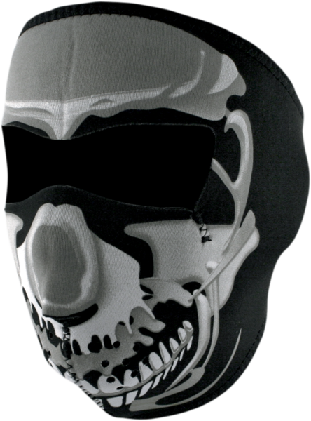 Face Mask Chrome Skull Black, Gray, 1, nordicamoto.ro