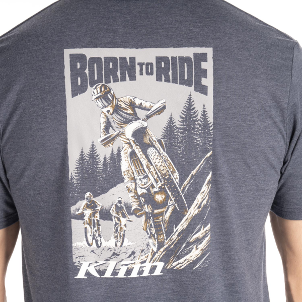 Tricou Klim Saddle Mountain Tri-blend Coyote Brown Heather - White-8