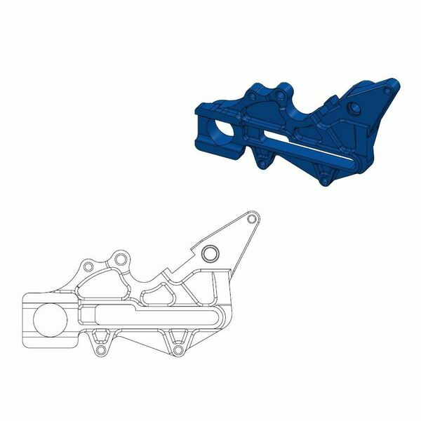 Relocation Bracket For Oem Caliper Blue 