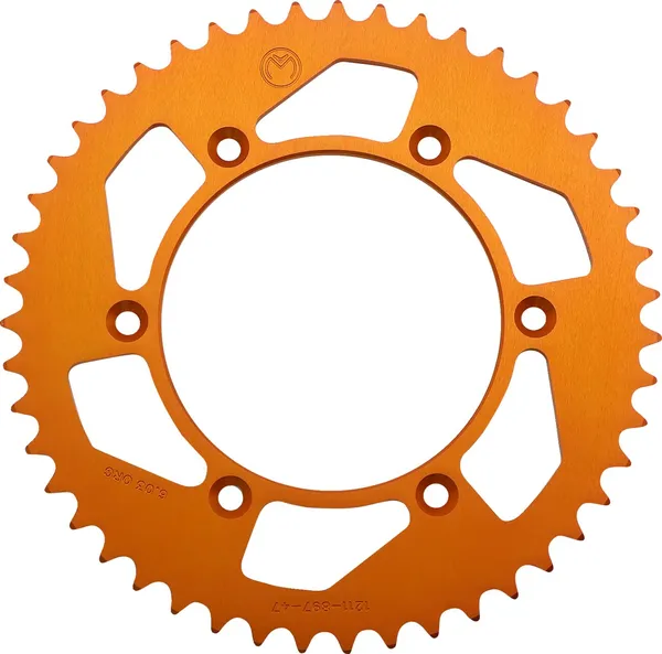 MOOSE RACING Rear Aluminum Sprocket Orange -0