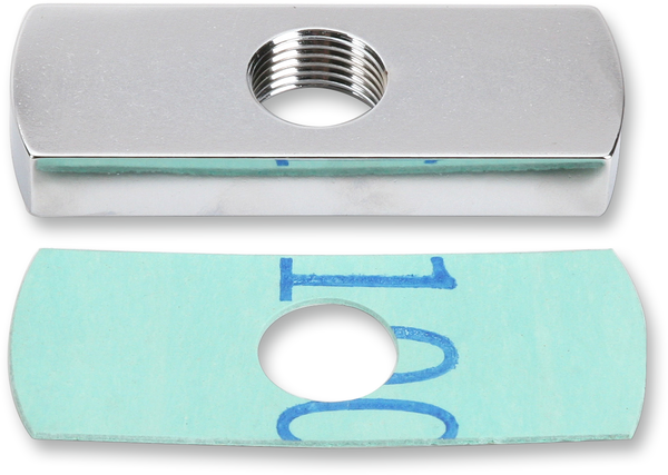 Female Thread 3/8(r) Npt Adapter Plate Chrome, 1, nordicamoto.ro