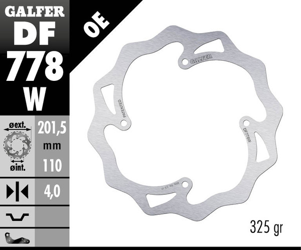 Wave® Brake Rotor Silver, Polished, 1, nordicamoto.ro