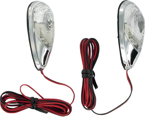 Mini-lămpi de semnalizare cu LED, pentru montare încastrată, cromate, 1, nordicamoto.ro