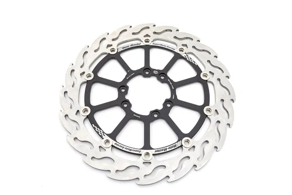 Flame Series Floating Rotor Black, Silver, Stainless Steel-1