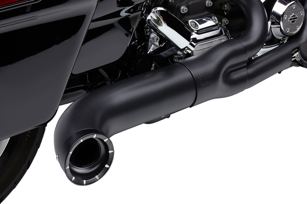 Turn Out 2-into-1 Exhaust System Black, 3, nordicamoto.ro