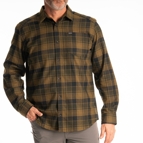 Camasa Klim Cottonwood Midweight Flannel Fiery Red - Black-9