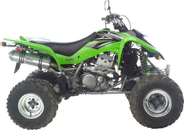 Tobă de eșapament LeoVince LV-X Slip-On pentru Kawasaki KFX 700 / Suzuki Twin Peaks 700, 3, nordicamoto.ro