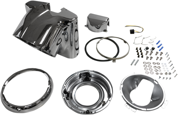 Headlight Nacelle Kit Chrome, 1, nordicamoto.ro