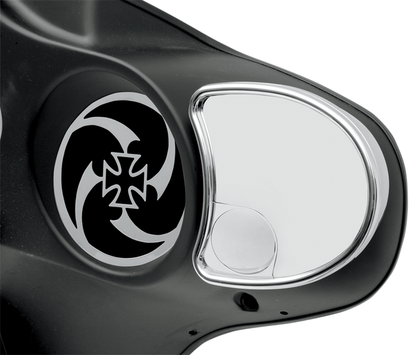 Fairing Mount Mirrors Silver, Chrome, 1, nordicamoto.ro