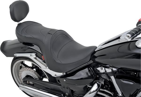 Low-profile Touring Seat With Ez Glide Ii Backrest Option Black-2