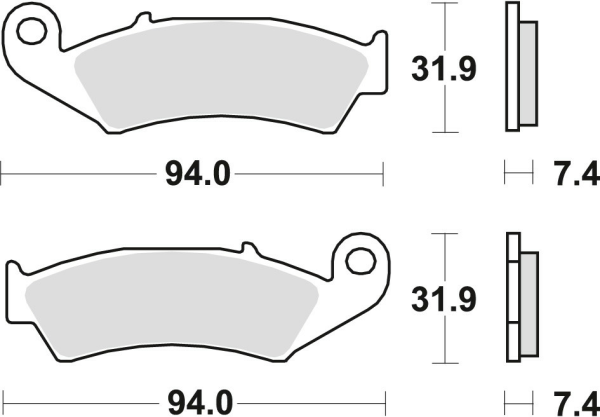 Placute frana fata TRW Sinterizate OFFROAD (PERFORMANCE) HONDA CR 125/250 '87-'94/NX / XR 250 '88-'95/CR 500 '87-'94/XR 600 '88-'99/KAWASAKI KX 125 '94-'08