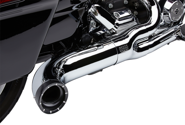 Turn Out 2-into-1 Exhaust System Chrome, 1, nordicamoto.ro
