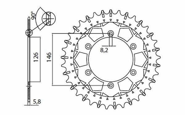 Works Z Steel Rear Sprocket Natural, 1, nordicamoto.ro