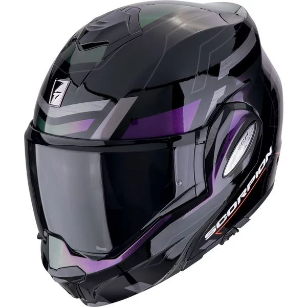 Casca modulara flip-back EXO-TECH EVO CONQUER M Negru mat/Rosu, 1, nordicamoto.ro