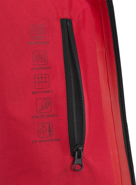 Corpo Rain Jacket Red, Black -3