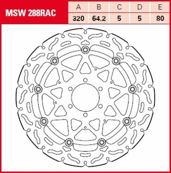 Contoured Floating Brake Rotor Titan, 1, nordicamoto.ro