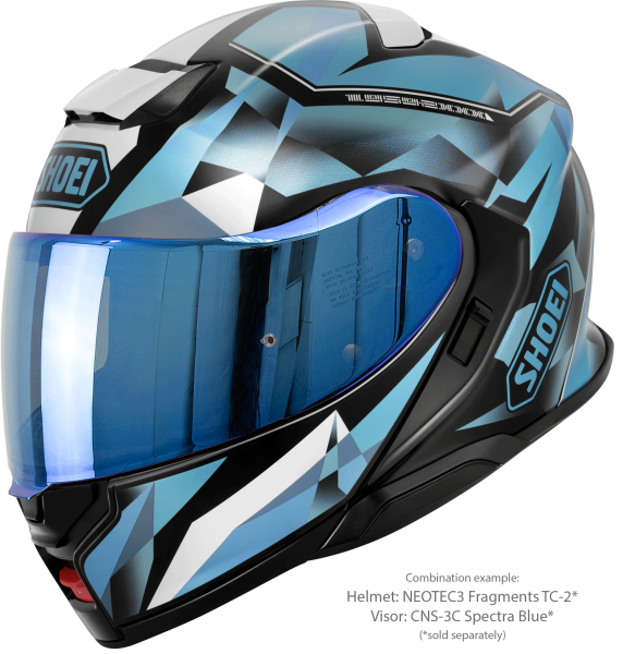 Casca Flip-up SHOEI NEOTEC3 FRAGMENTS TC-2 Albastru/Negru/Alb XXL-4