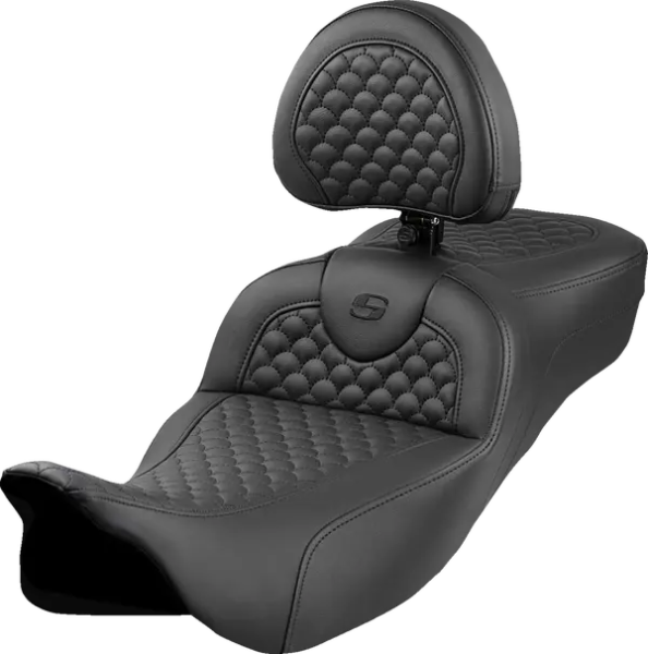 Dragon Scale Stitch Roadsofa Seat Black, 1, nordicamoto.ro