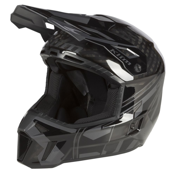 F3 Carbon Pro Helmet ECE Thrashed Electric Blue Lemonade - Metallic Silver-4