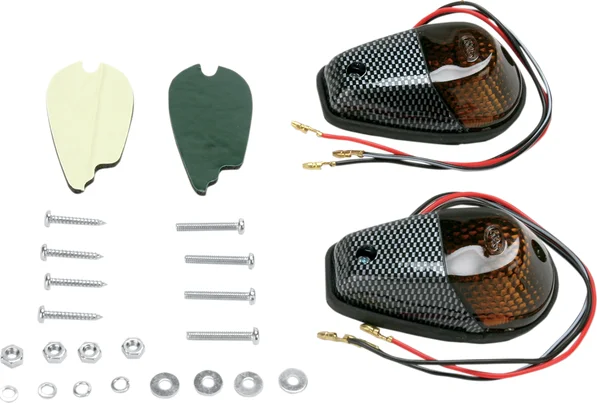 Flush Mount Marker Lights Carbon Fiber, 1, nordicamoto.ro