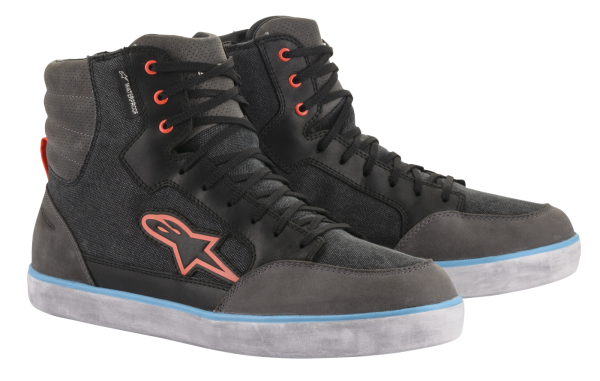 Cizme Alpinestars Primer J-6 Waterproof Canvas Black Anthrcite Light Blue-0