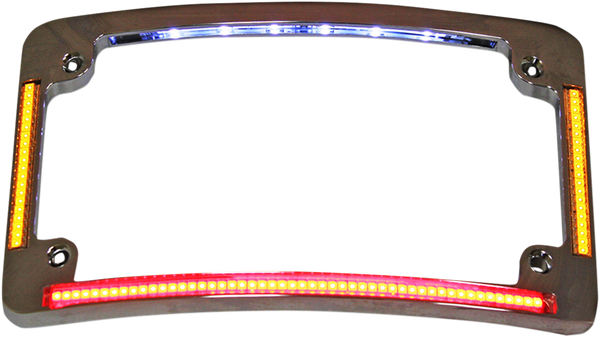 All-in-one License Plate Frame Amber, Red, White, 2, nordicamoto.ro